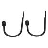 2Pcs Curtain Hook Aluminum Alloy U Shaped Cylinder Fixed Drapery Holdback for Home Office BedroomBlack