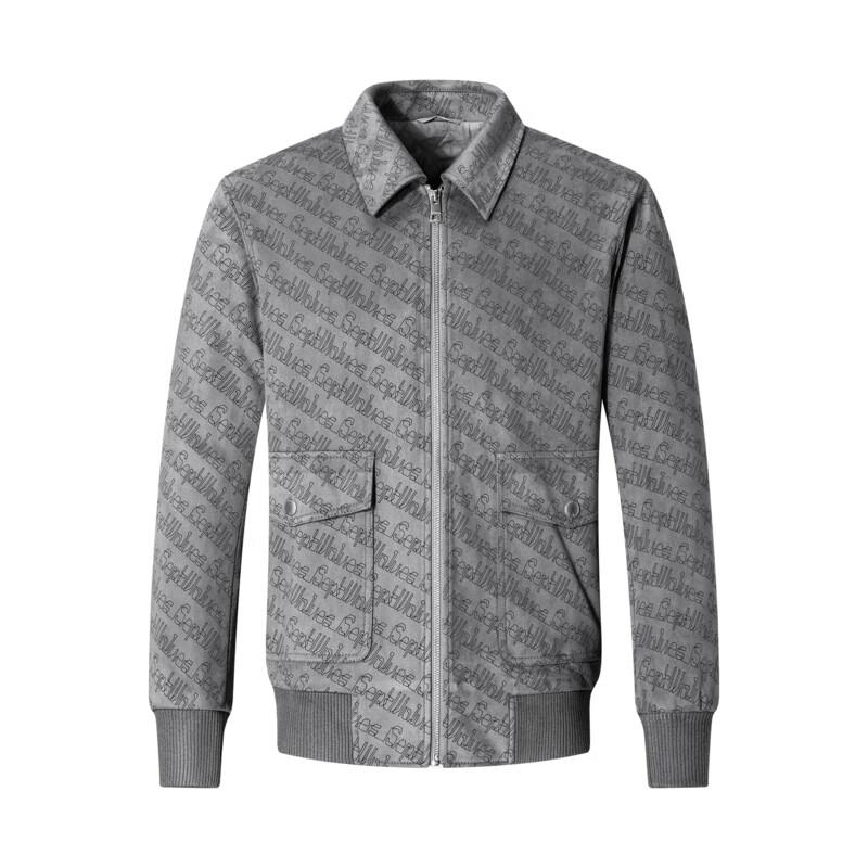 

SEPTWOLVES Men s Quilted Suede Letter Jacket XL (175cm)