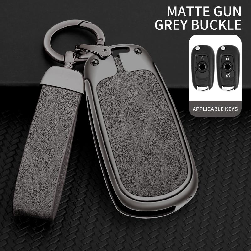 

Interior Mouldings Zinc Alloy Leather Flip Car Key Case Cover For Opel Vauxhall Astra K Corsa E for Buick VERANO ENCORE GX GL6 2