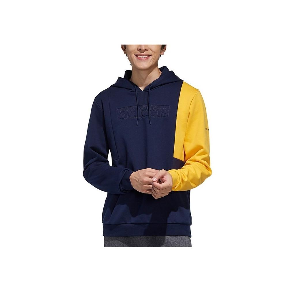 adidas Neo Color-Block Oversized Hoodie Men Tops Collegiate-Navy Blue EI4358