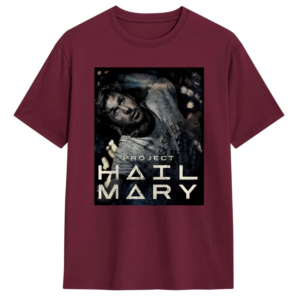 Men TShirts Project Hail Mary Amazing Cotton Tee Shirt Short Sleeve T Shirts Round Collar Clothes Printed