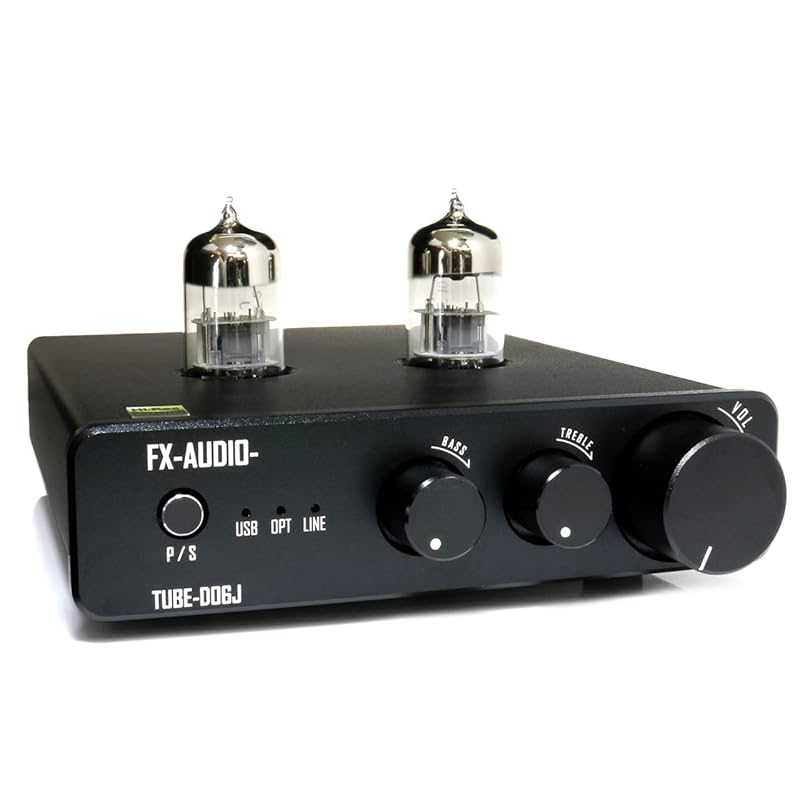 

FX-AUDIO- TUBE-D06J [Black] Equipped with high resolution compatible DAC vacuum tube preamp 2.1ch output Subwoofer output terminal Tone control