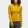 adidas Mens Long Sleeve C.RDY Training T-Shirt Women Tops Yellow FT3083
