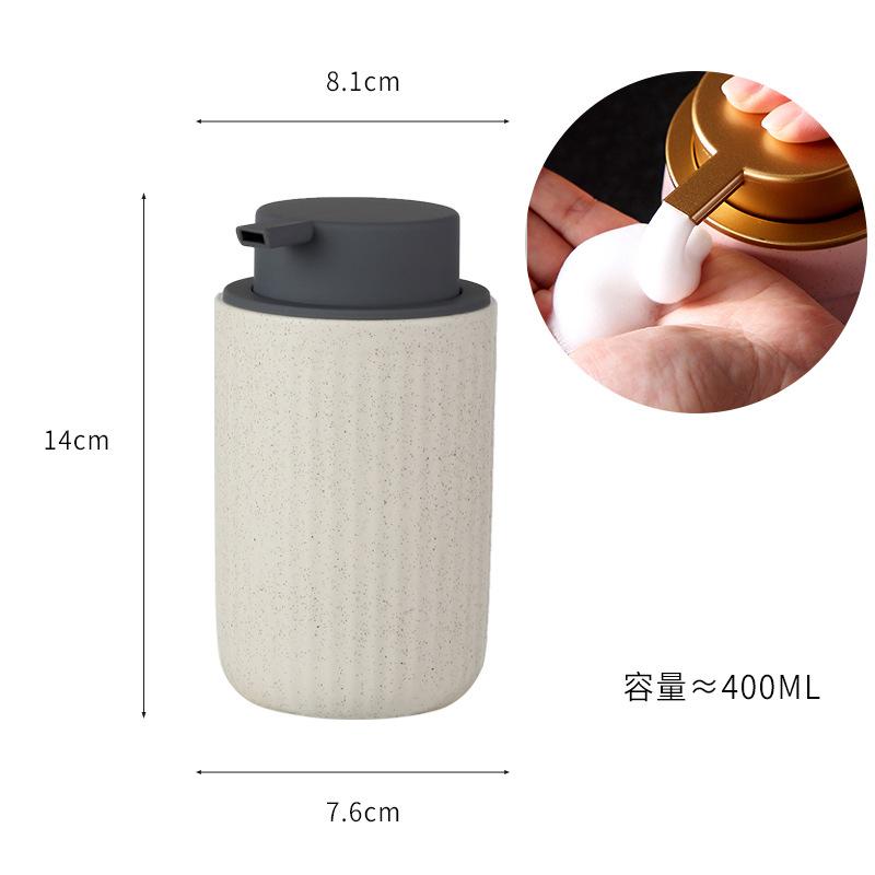 Ceramic press type bath gel bubble bottle hand wash shampoo soap dispenser bathroom accessories household liquid lotion bottle
