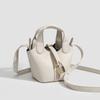 Textured Mini Food Basket Bucket Bag Versatile Women's Niche Leather Leather Shoulder Crossbody Bag