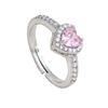 Heart-shaped Zircon Jewelry Set for Earrings, Rings and Necklace - Sweet and Fresh, Elegant Accessory for Women