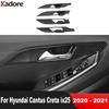 Car Ide Inner Door Handle Bowl Cover Trim For Hyundai Cantus Creta Ix25   Carbon Fiber Interior Molding Accessories
