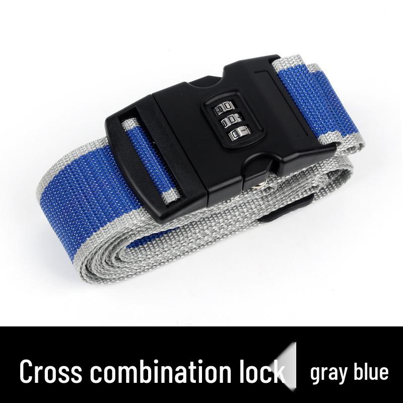 - Cross Packing Luggage Reinforcement Strap with Password Lock