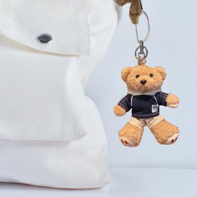 6 Inch Plush Bear Keychain Cartoon Bear Bag Charm Cute Stuffed Animal Keyring for Backpack Handbag Keys Hanging Accessories
