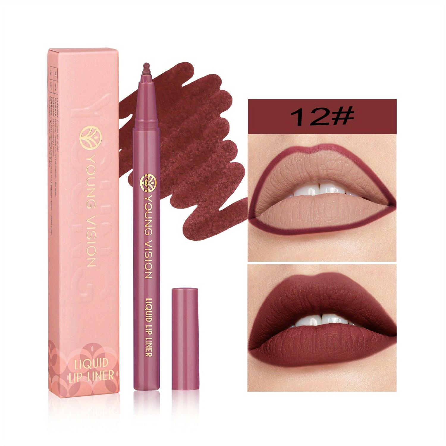

12 кольорів Матова рідка підводка для губ Губка Гарбузова головка Матовий нюдовий колір Водостійка глазурована помада Олівець для губ 12#