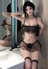 SEXYTINE Sexy Sheer Lace Extremely Erotic Bra and Cute Swimsuit Set Lingerie, Ultra-Slim Bikini, See-Through, Underwear, Panties, (Black)