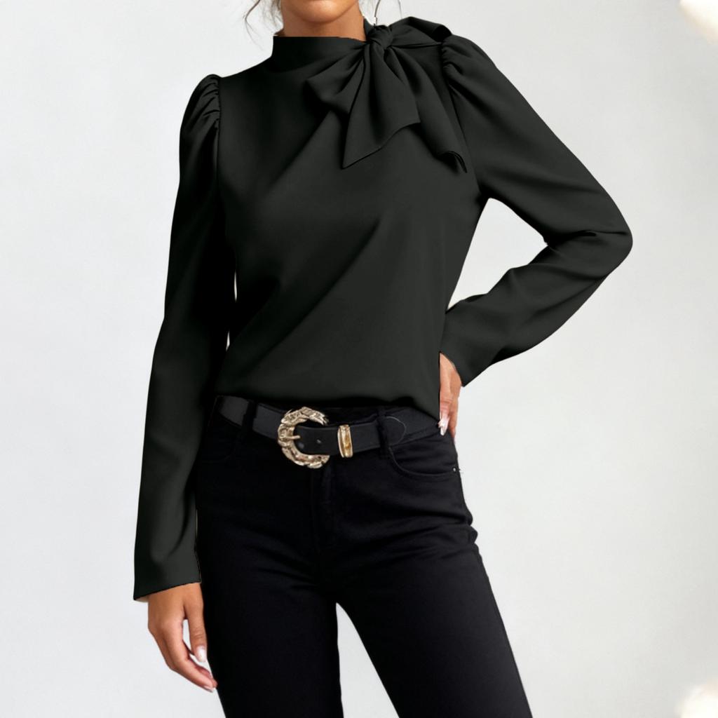 Women's Fashionable Long Sleeve Elegant Commuting And Casual Top