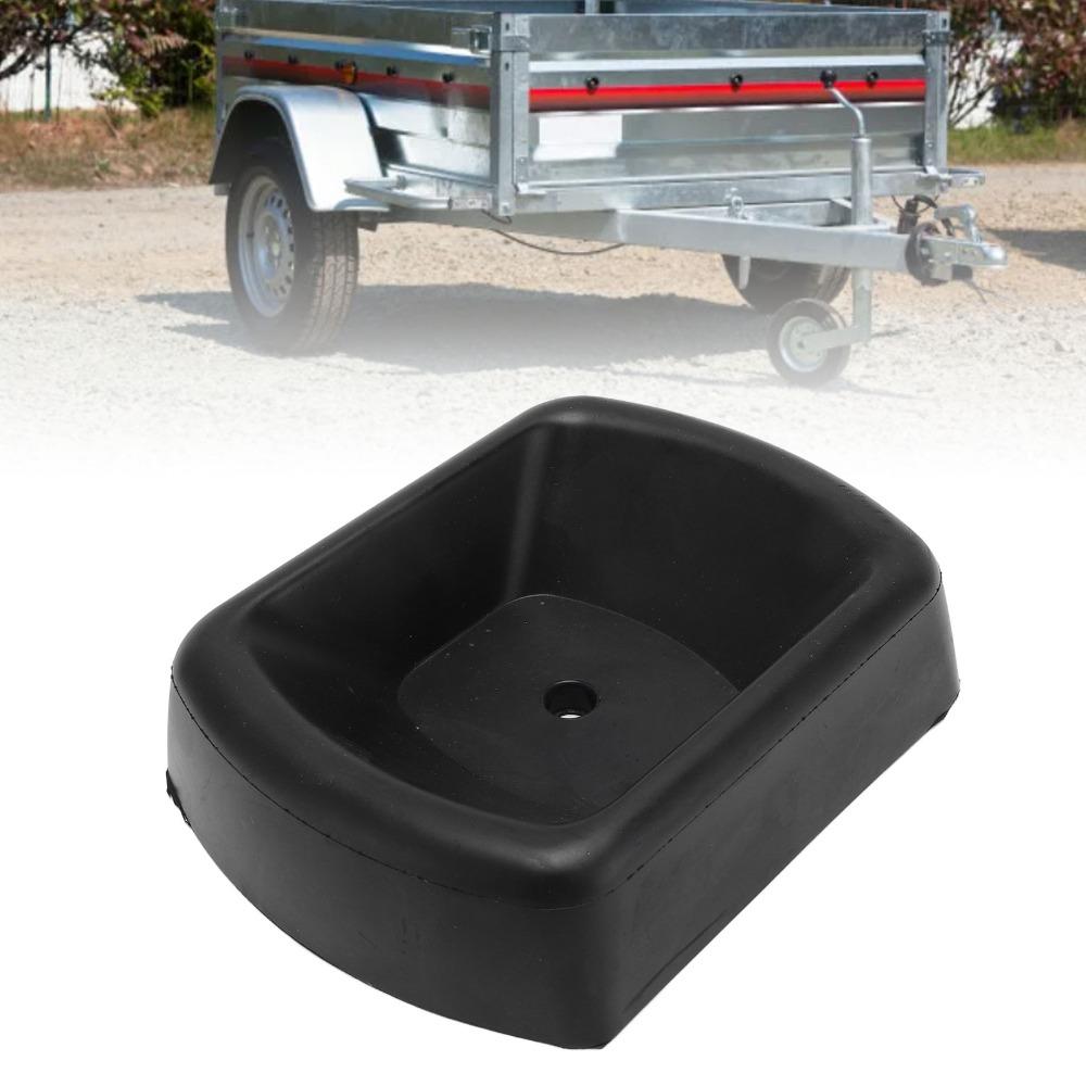 Black Trailer Wheel Chock 16.8 x 12.7 x 3.5cm Jack Stabilizer Rubber Wheel Chock For Boat Trailer