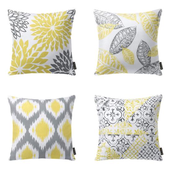 4ks Květina Leaf Throw Povlak na polštář Potah na polštář Rozkládací pohovka Auto Cafe Decoration