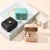 Mini Jewelry Storage Organizer Box Ring Earring Storage Box Portable Travel Handheld Small Jewelry Box Case