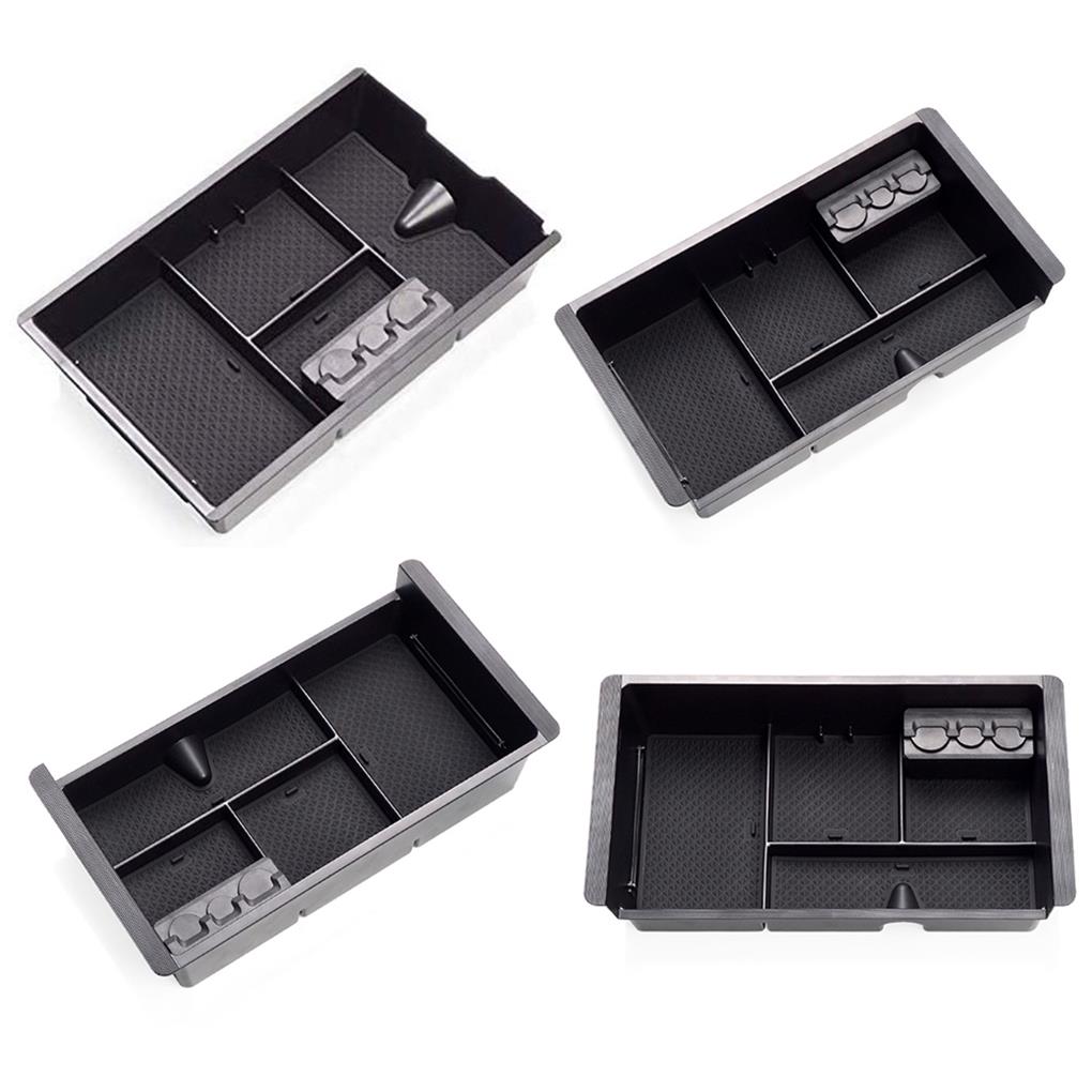 ABS Car Center Console Organizer Upgrading 4 Compartment Stylish Decorative Organizing Storage Tray Part Accessories