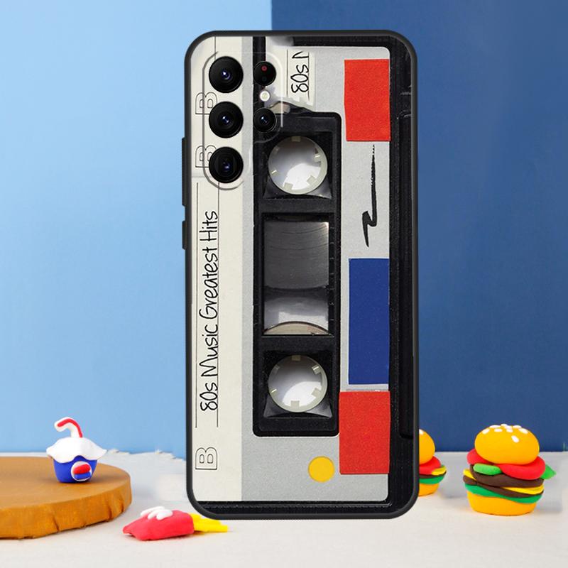 90s Retro Cassette Tape Phone Case For Samsung Galaxy S25 Ultra S9 S10 S20 S22 S21 FE S23 Plus S24 Ultra Cover Coque