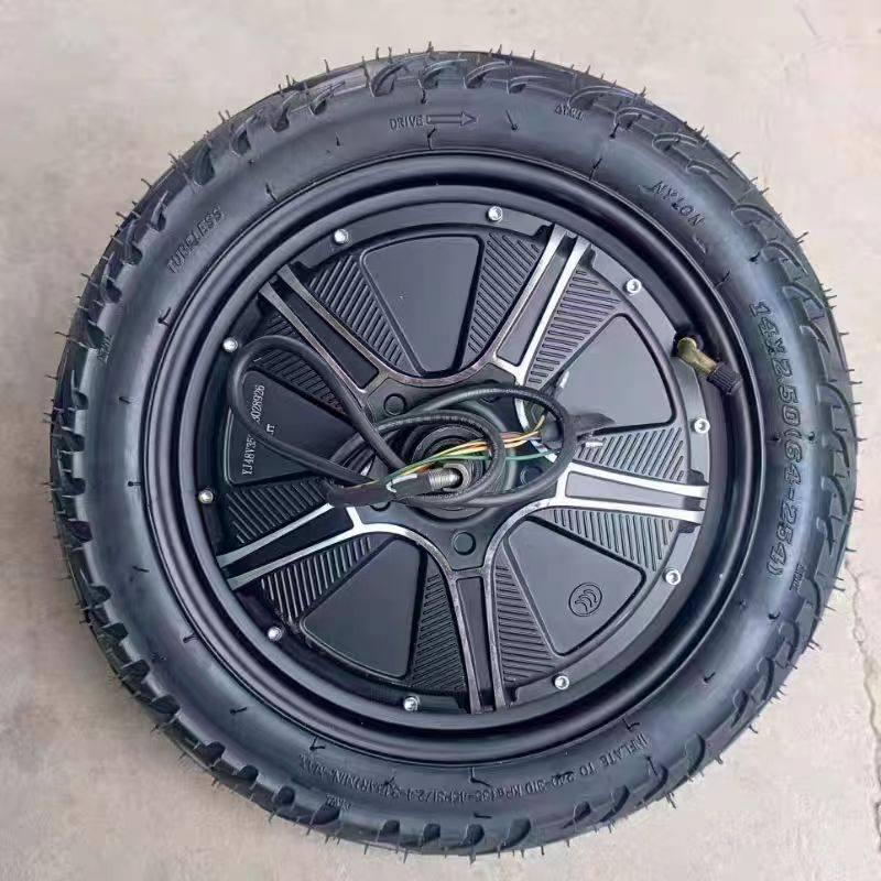 Electric Vehicle 350W 48V 14X2.50 Brushless Hub Motor with Drum & Expansion Brakes - New Standard