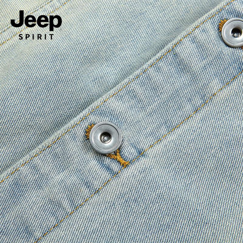 JEEP SPIRIT Men's Distressed Denim Jacket K718