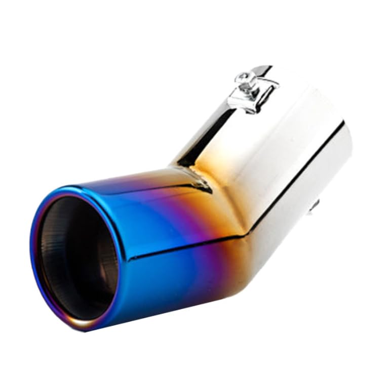 Muffler Cutter Single Car Stainless Steel Plated Downward Suzuki Hustler синий