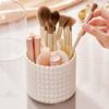 Rotierender Make-up-Organizer, Make-up-Organizer mit Deckel, Pinselhalter, drehbare Kosmetikaufbewahrung für Make-up, Lippenstift, Pinsel und Schönheitskosmetik