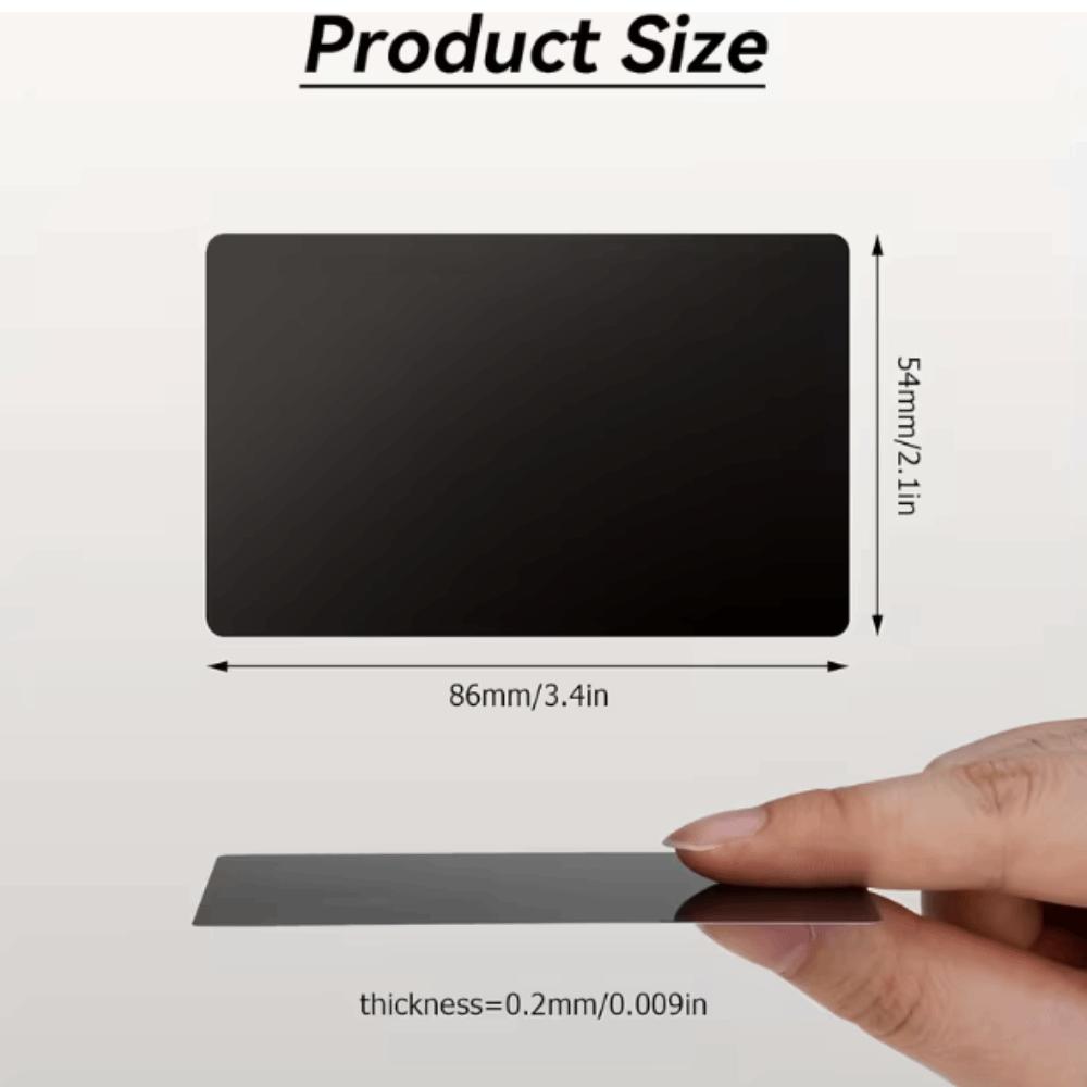 300 pcs/set 86 54mm Engraving Area Blank Business Card Laser Engraving Blanks  Corporate Gifts
