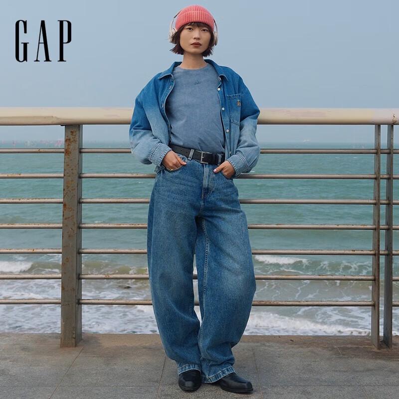 Gap Women s 2025 Spring Foam Logo Ruched T-Shirt L
