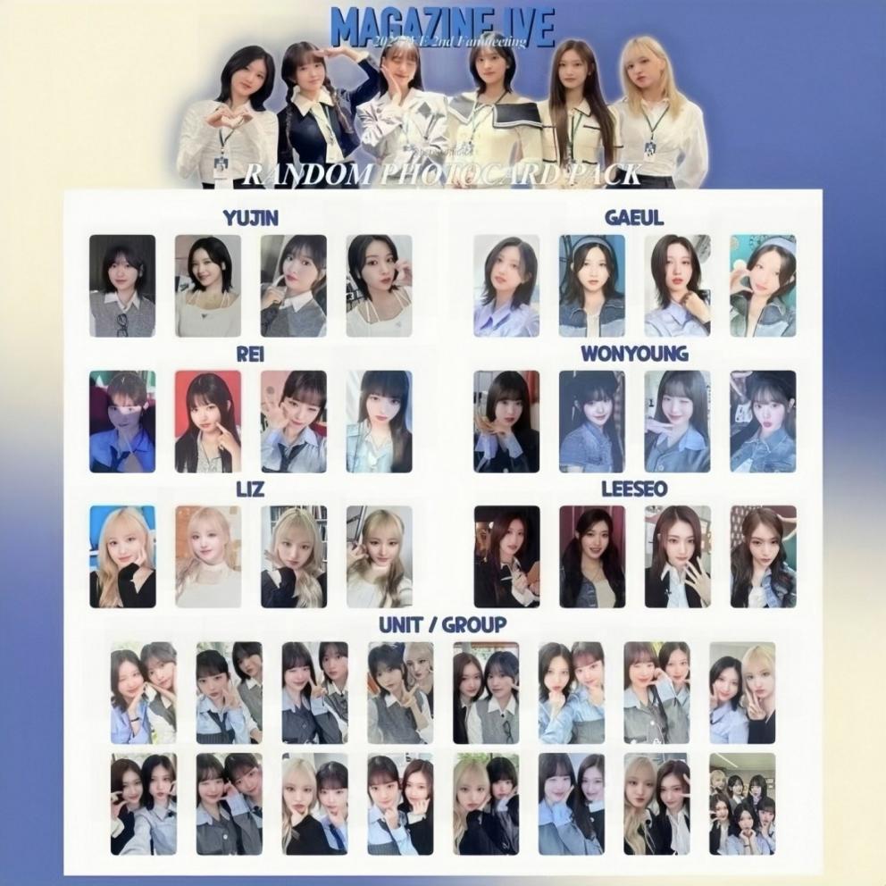 Ive 2024 Fan Meeting Magazine Random Photo Pack Ive Photocard 3 Unopened (Domestic Shipping)