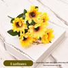 Mini Sunflower Artificial Flower Arrangement for Living Room or Dining Table Decoration