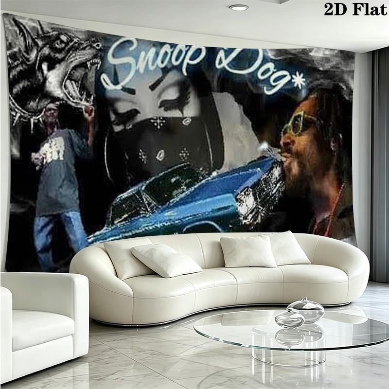 Snoop Dogg Wall Tapestry Aesthetic Wall Hanging Printed Fabric Blanket Decorative Tapestries for Bedroom Living Room Home Decor