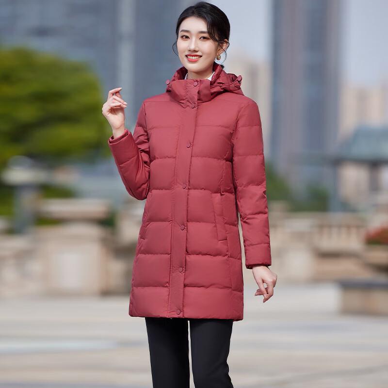 

Женский пуховик средней длины с капюшоном Trolman 3XL