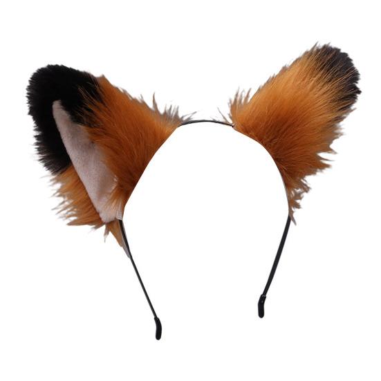 Women Hairband Cute Lolita Simulated Anti-slip Hair Accessories Photograph Prop Cosplay Party Plush Fox Cat Ears Hair Hoop Party Supplies