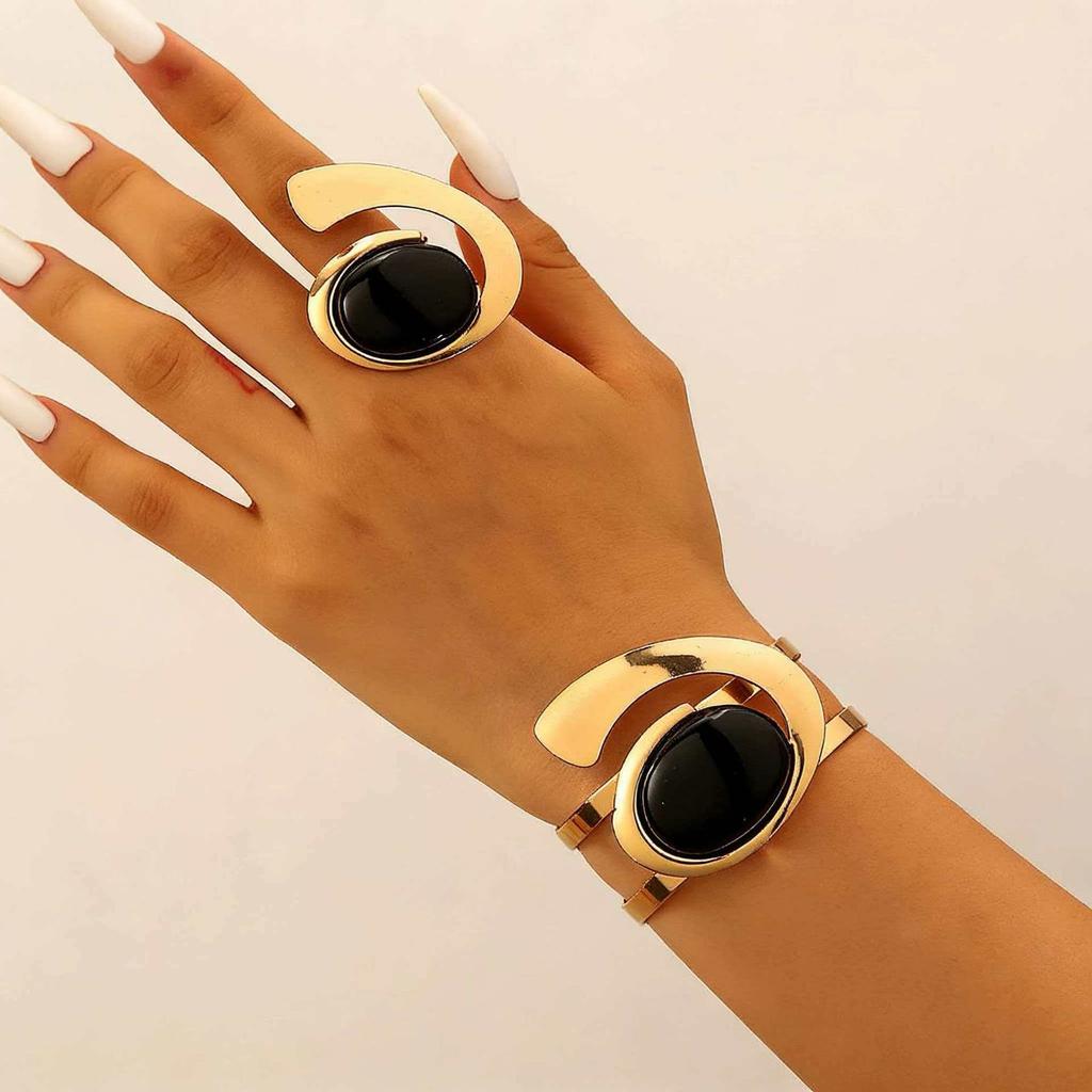 Fashion exaggerated jewelry unique personality snail high sense finger bracelet ring