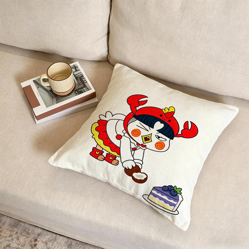 Samyang Buldak Chicken Ramen Cushion Cover Fabric Soft Furnishing,Pillowcase, Cushion Cover, Sofa Pillow, Home Decoration