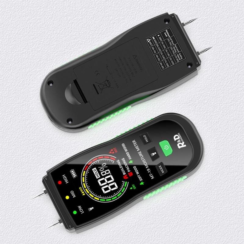 Digital Display Wood Moisture Meter for Wall Floor Building Materials Wood Moisture Inspection Meter with Flashlight