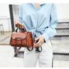Bolsa feminina outono e inverno novo estilo coreano retrô moda bolsa carteiro de um ombro simples pequena bolsa quadrada bolsa feminina de couro com cera de óleo
