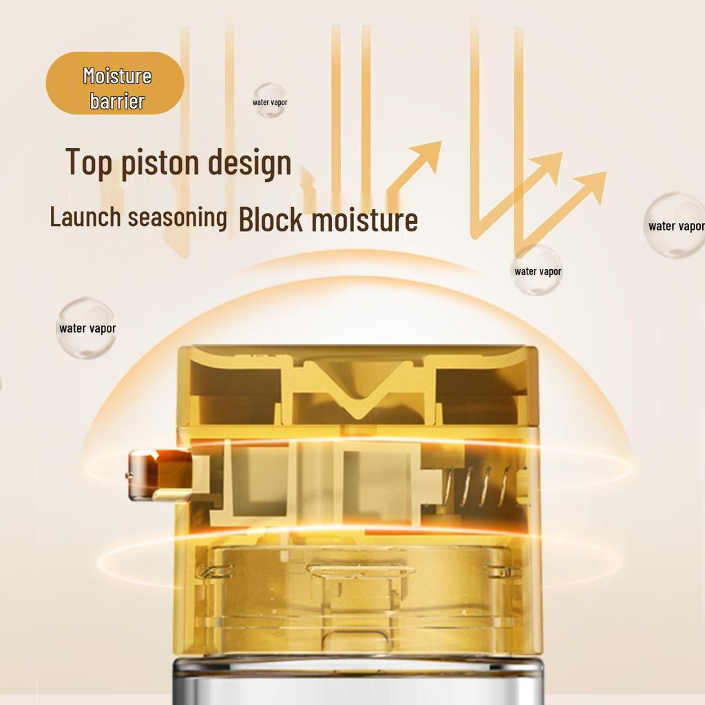 Press-Type Moisture-Proof Salt Shaker & Measuring Jar