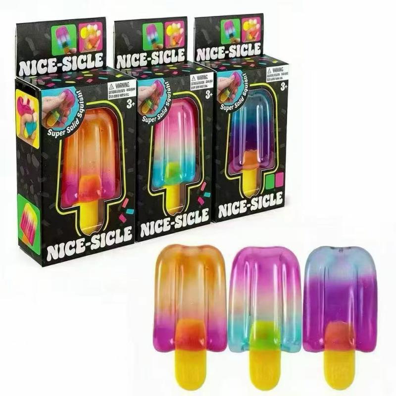 Ice Cream Bar Shaped Soft Maltose Squishy Toy, Slow Rebound Stress Relief Squeeze Toy, Portable Sensory Fidget Toy