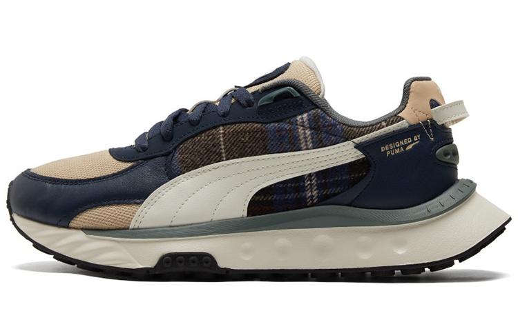 PUMA Wild Rider Flannel Blue Cream White 384186-01 37