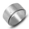 Rotating Titanium Steel Ten Thousand Words Amulet Ring: Eight Guardian Deities, Zodiac Birth Year, Heart Sutra for Men