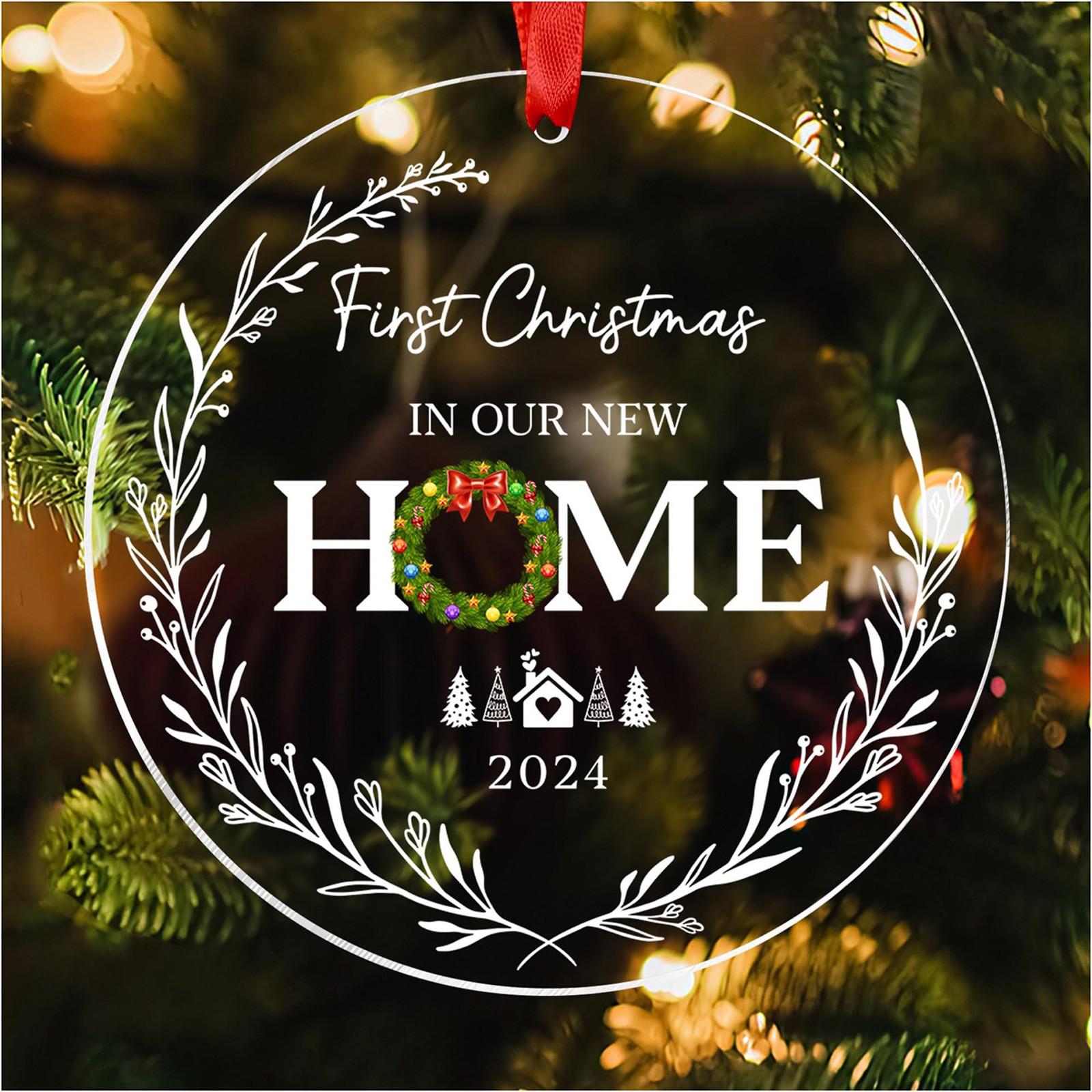 

Подарки для пар 2024, хрустальные первые рождественские украшения для молодоженов, подарки на девичник для невесты, 1-е Рождество в качестве мистера, подарки для молодоженов с подарочной коробкой One Size