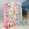 Artificial Violet Vine Wall Hanging Flowers Simulated Rose Fake Flowers Garden Wedding Scene Party Arch Garland Decorations