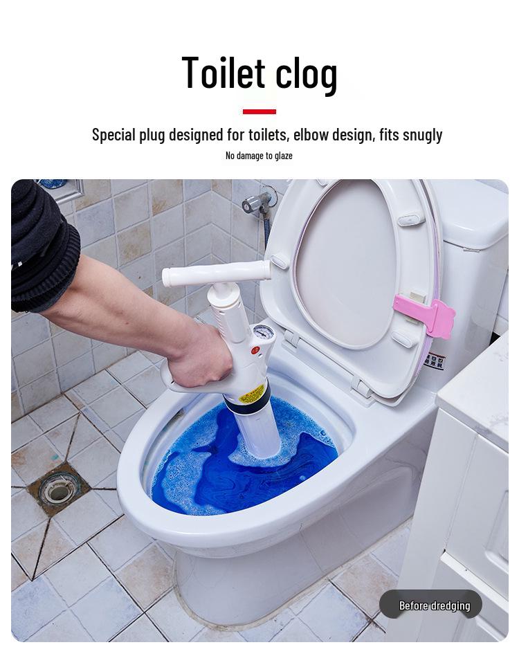 Enhanced High-Pressure Toilet Unclogger – One-Shot Clog Removal Tool