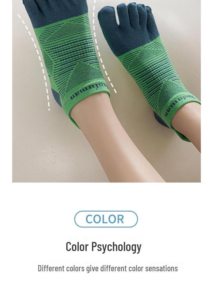 Calzini da Corsa Unisex a Cinque Dita CoolMax: Anti-Abrasione, Asciugatura Rapida, Lycra, Spesso, Design a Dita Separate per lo Sport