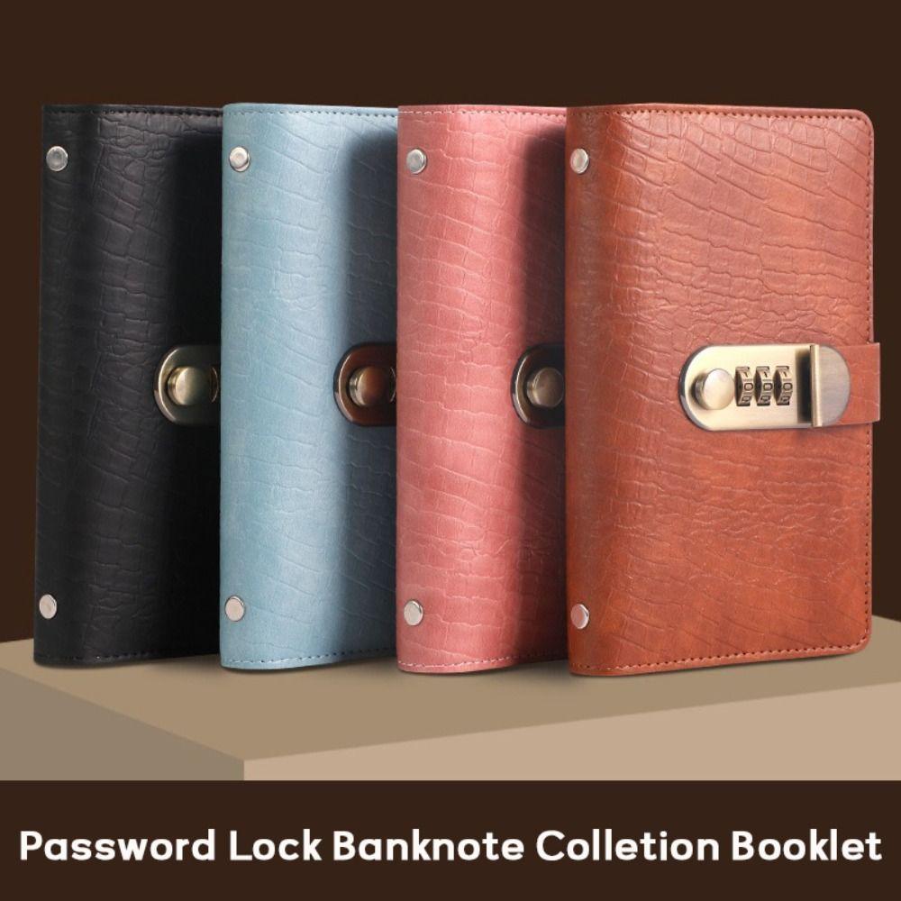 Waterproof 100 Envelope Challenge Binder PU Leather Budget Saving Book Saving Money Notebook