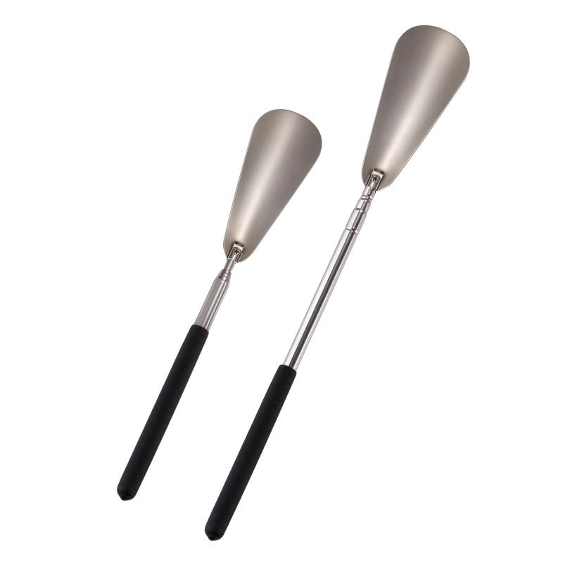 Collapsible Stainless Steel Shoehorn for Easy Shoe Wear: Ideal for Seniors, Pregnant Women, and Those with Limited Mobility.