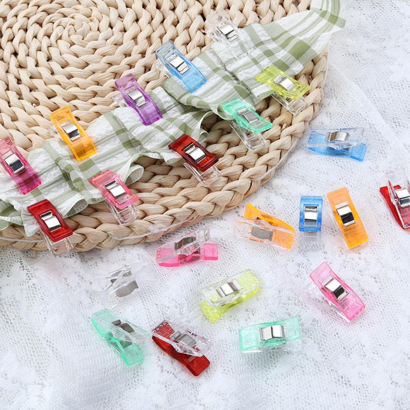 20/40/60PCS Multipurpose Quilting Clips Mix Color Plastic Sewing Clip Fabric Edge Fixed Paper Storage Photo Wall Making Prop ZYF