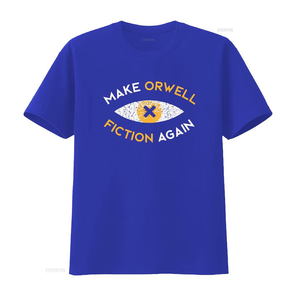 Unisex Orwell Fiktion Auge Aufdruck T-Shirt Make Again Schwarz Größen S 3XL Vintage Mode Unisex Designer Kleidung Atmungsaktiv