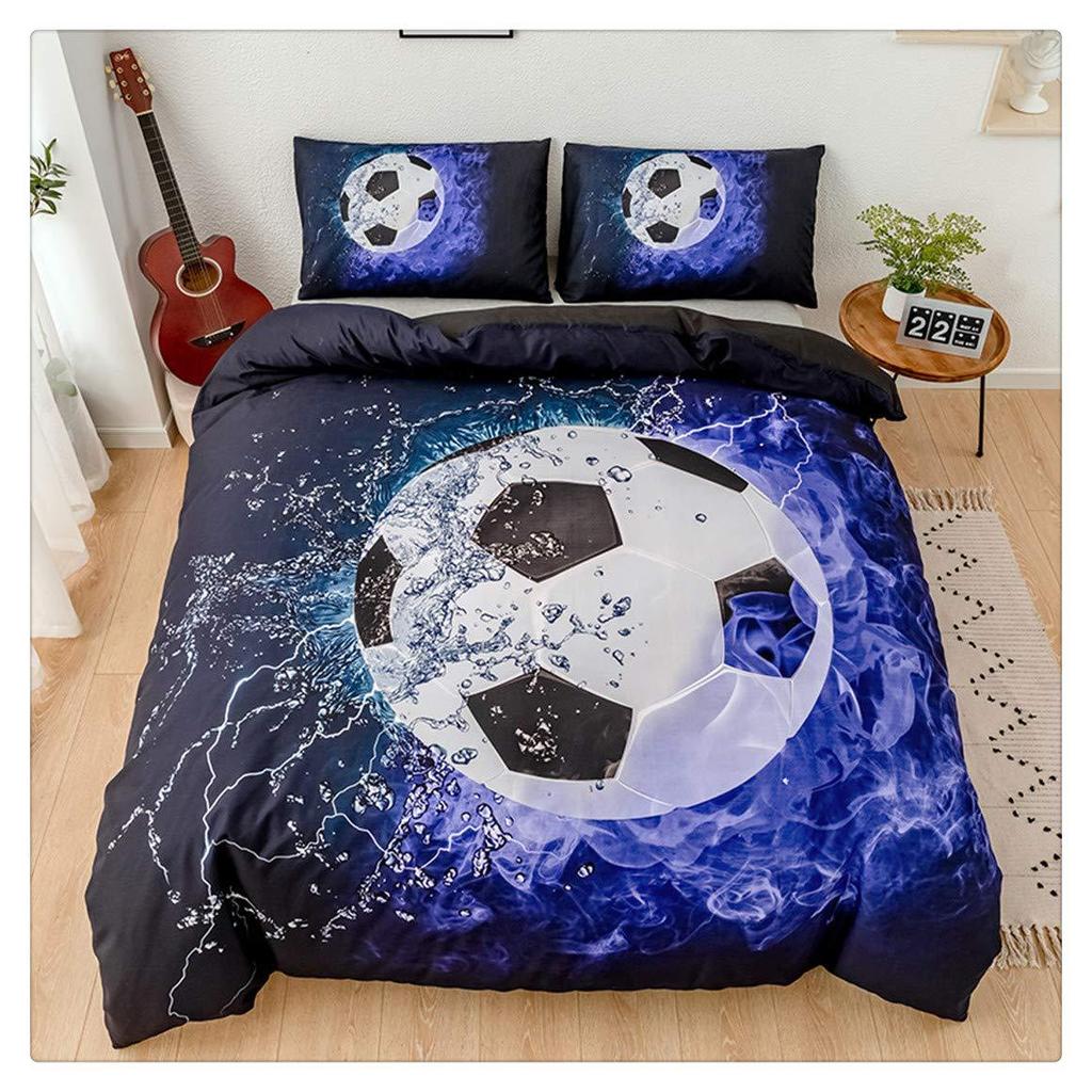 Sports Style Baseball Three-piece Quilt Cover 3D Digital Printing Bedding Set Bed Cover