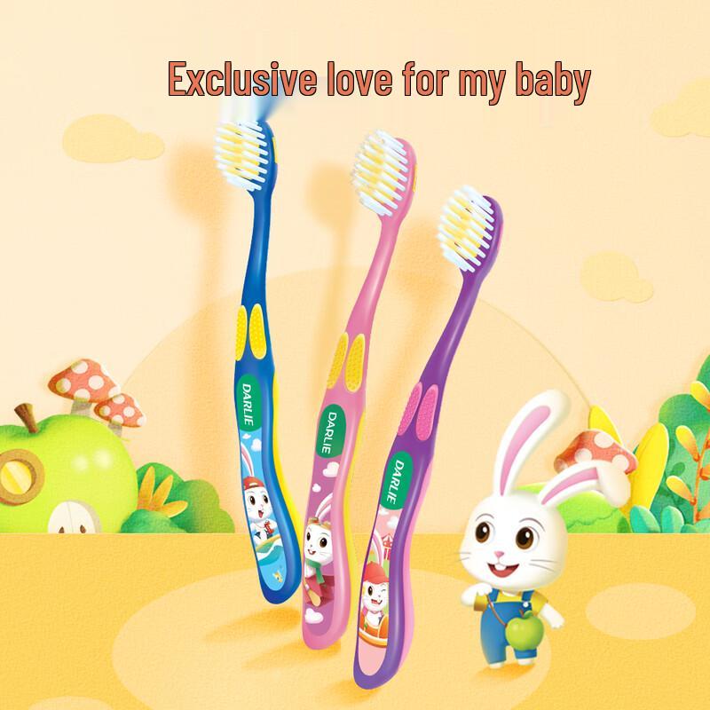 Darlie Baby Rabbit Children's Toothbrush (2-Pack, Small Head, Soft Bristles)